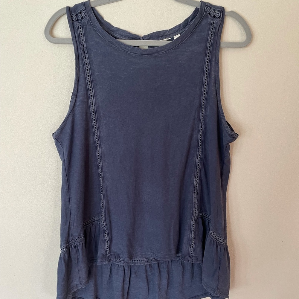 Bouquet navy blue tank top